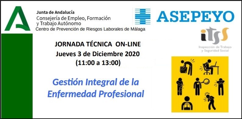 Jornada técnica on-line sobre enfermedades profesionales con el Centro de Prevención de Riesgos Laborales de Málaga
