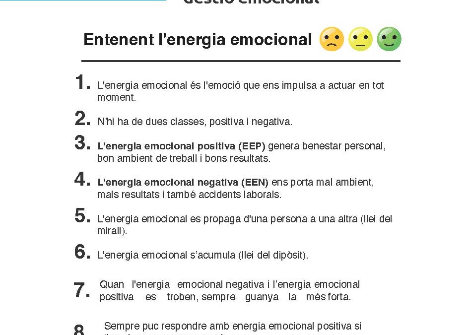 Entenent l’energia emocional